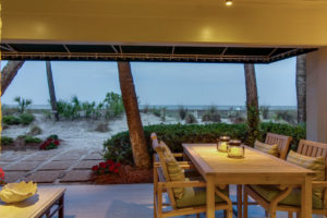 Terrace Dining to Beach at Night